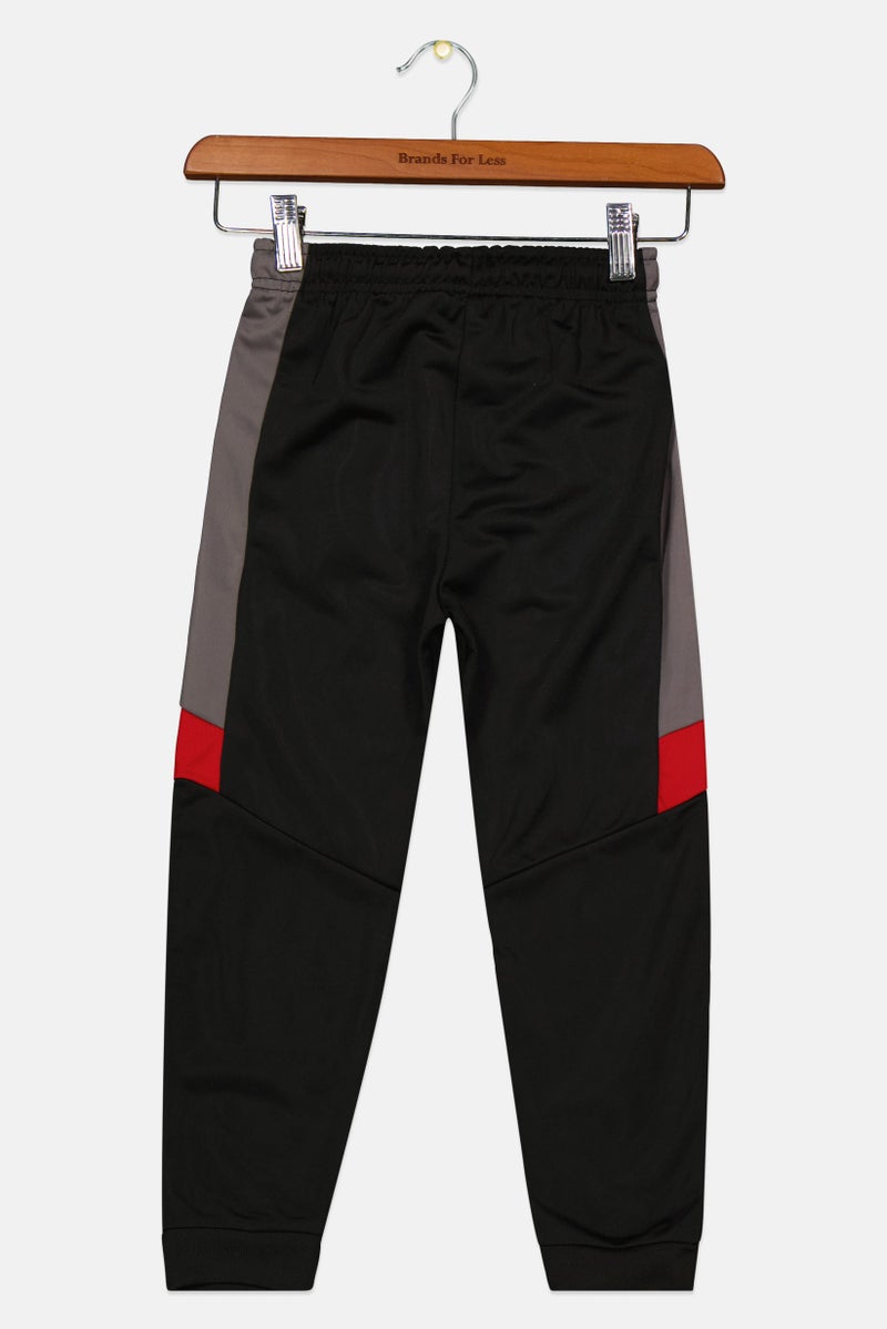 Body Glove بنطال رياضي للأولاد بسحّاب وجيب جانبي، أسود/رمادي/أحمر - Image 2